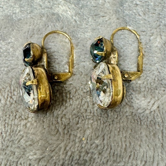 Sorrelli Blue and Crystal Gold-Tone Earrings - Picture 5 of 7